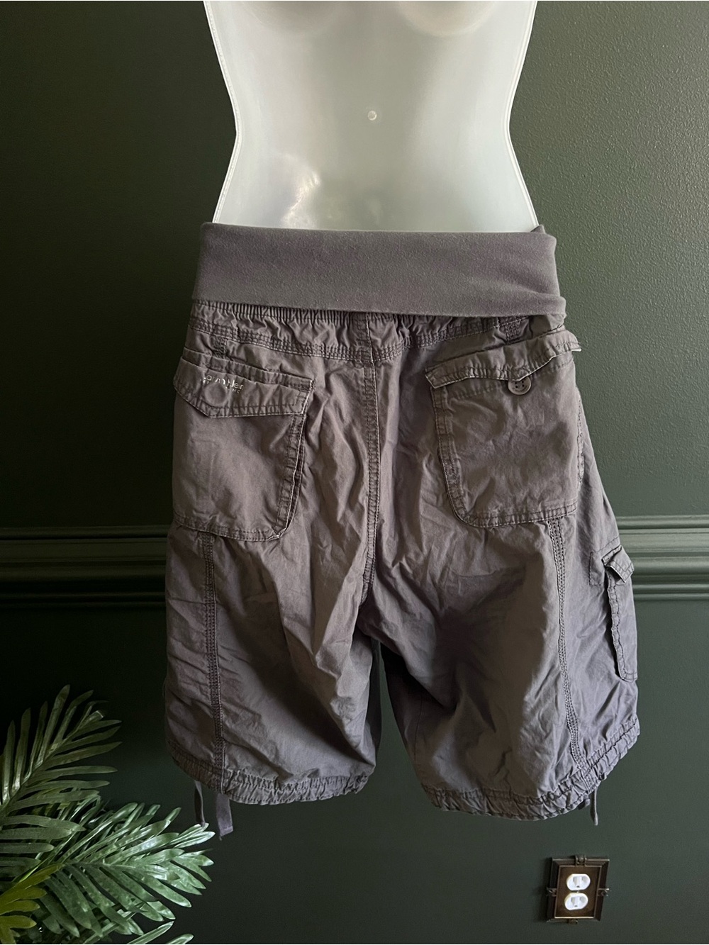 Calvin Klein Performany Casual Cargo Drawstring Shorts in Gray - Picture 2 of 4